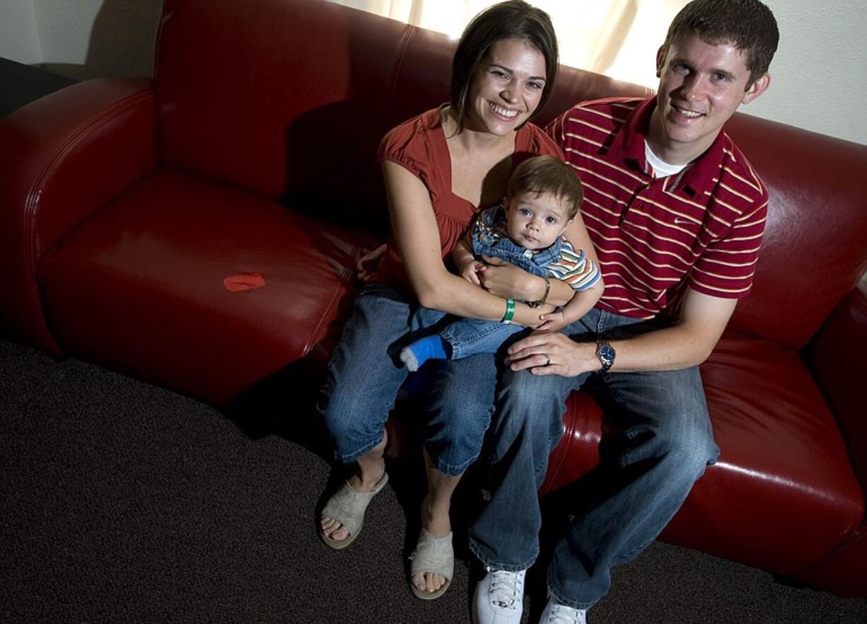 Katie Rittman, with husband, Mark, and son, Toivo, was the first woman to sign up for a milk donor program at Southwest Washington Medical Center.