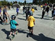 Battle Ground: Nearly 100 riders participated in the Razor Exposed Tour freestyle competition at Battle Ground skate park Aug.