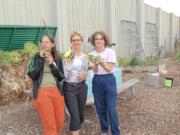 Northeast Hazel Dell: Garden mentors/WSU master gardeners Marilyn Abbink, from left, Bobbi Bellomy and Barbara Nordstrom pose Sept.