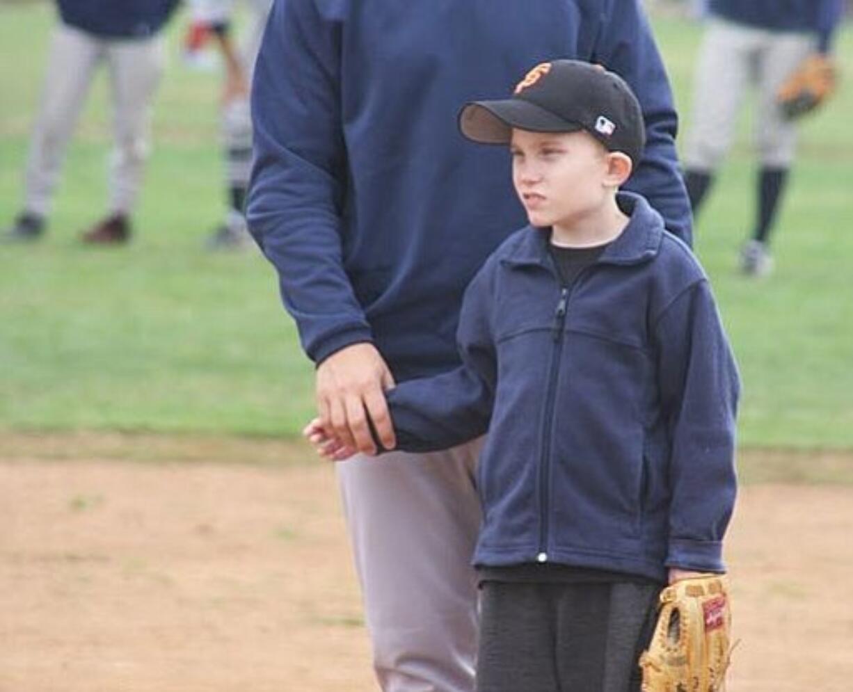 Dylan Williams plays on the Giants team, part of the Columbia River Miracle Network, which gives youths with special needs the opportunity to play baseball.