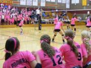 Brush Prairie: Prairie High School volleyball was seeing pink at a varsity match against Hudson's Bay on Oct.