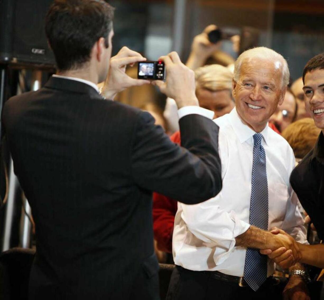 Evergreen: Evergreen High School senior Mark Fong, right, was one of several We the People students who met Vice President Joe Biden, center, on Oct.