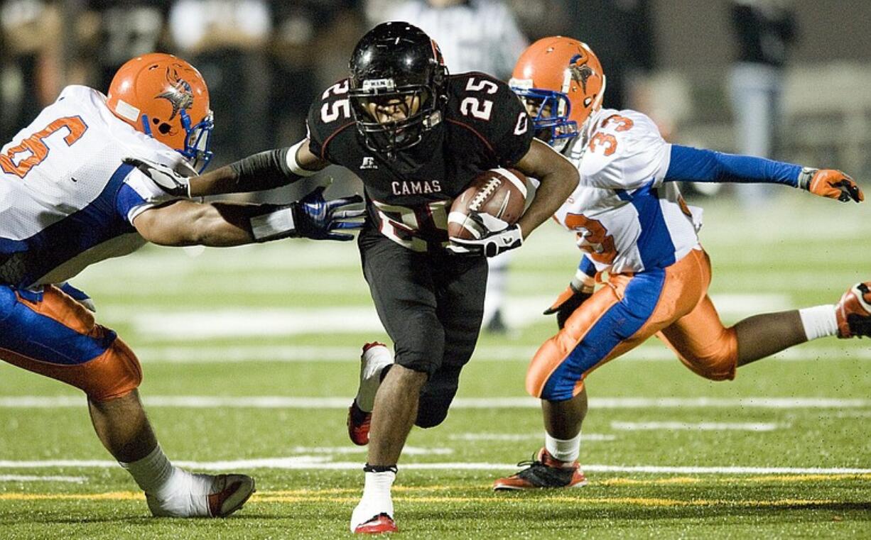 Camas running back Zack Marshall split the defense of Rainier Beach last week for four touchdowns in the 56-0 romp.