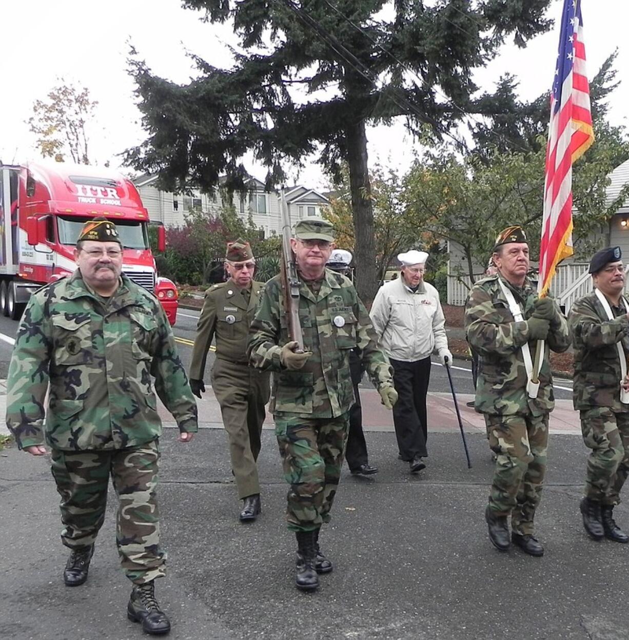 Hudson's Bay: Members of the Veterans of Foreign Wars Post 7824 marched in the Veterans Parade on Nov.