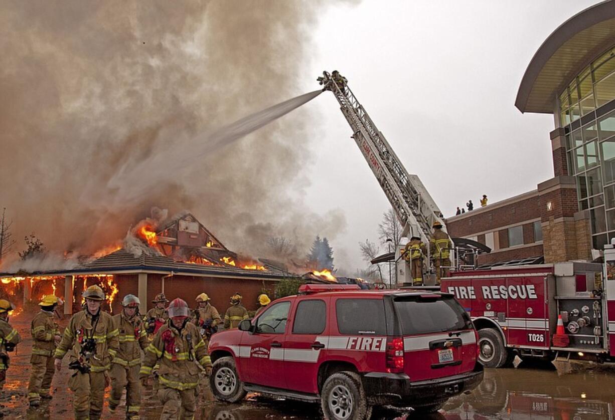 Clark County Fire &amp; Rescue, the Battle Ground Police Department and other local fire and law enforcement agencies participated in training exercises at the old Vancouver Clinic building at 2005 W. Main St.