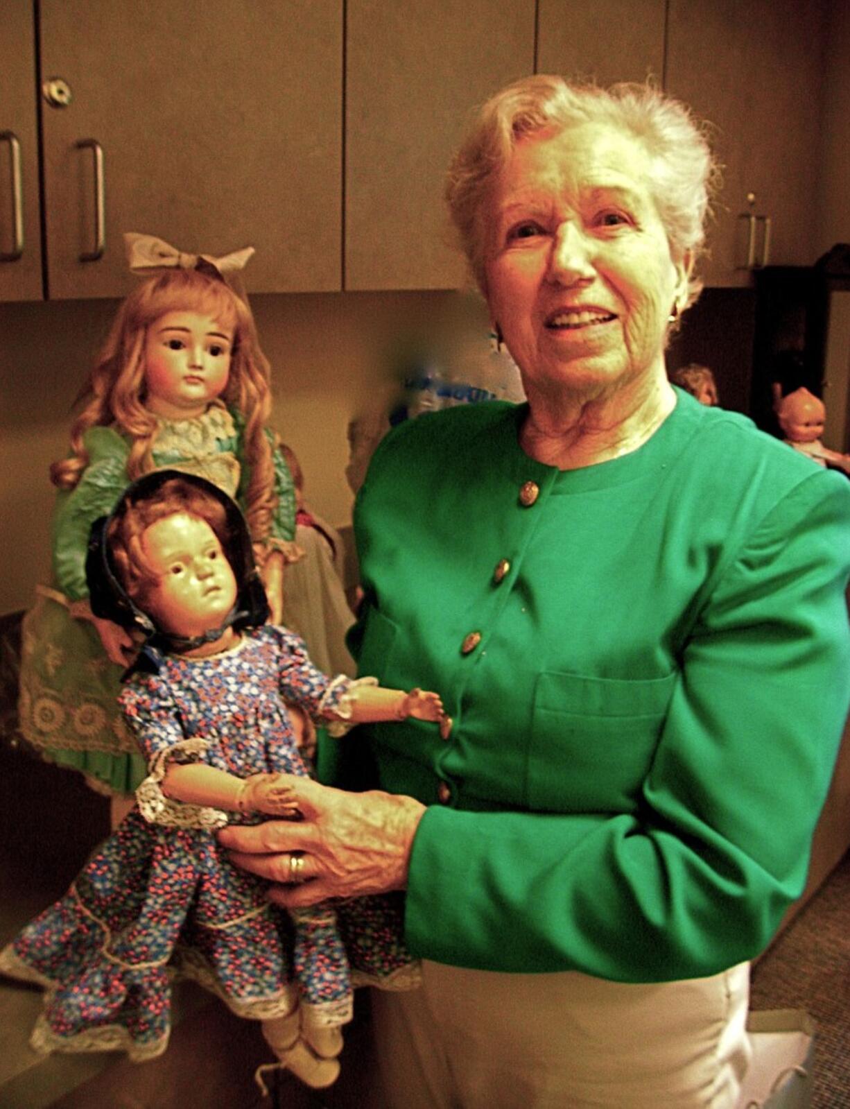 Margaret Lubbers and her lifelong baby, Shirley Temple.