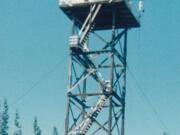 Dick Gilfoy convinced his wife to vacation in the top of this Idaho forest lookout tower -- and still hasn't heard the end of it.