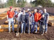 Ridgefield volunteers finish the first phase of the Blue Heron Community Garden.