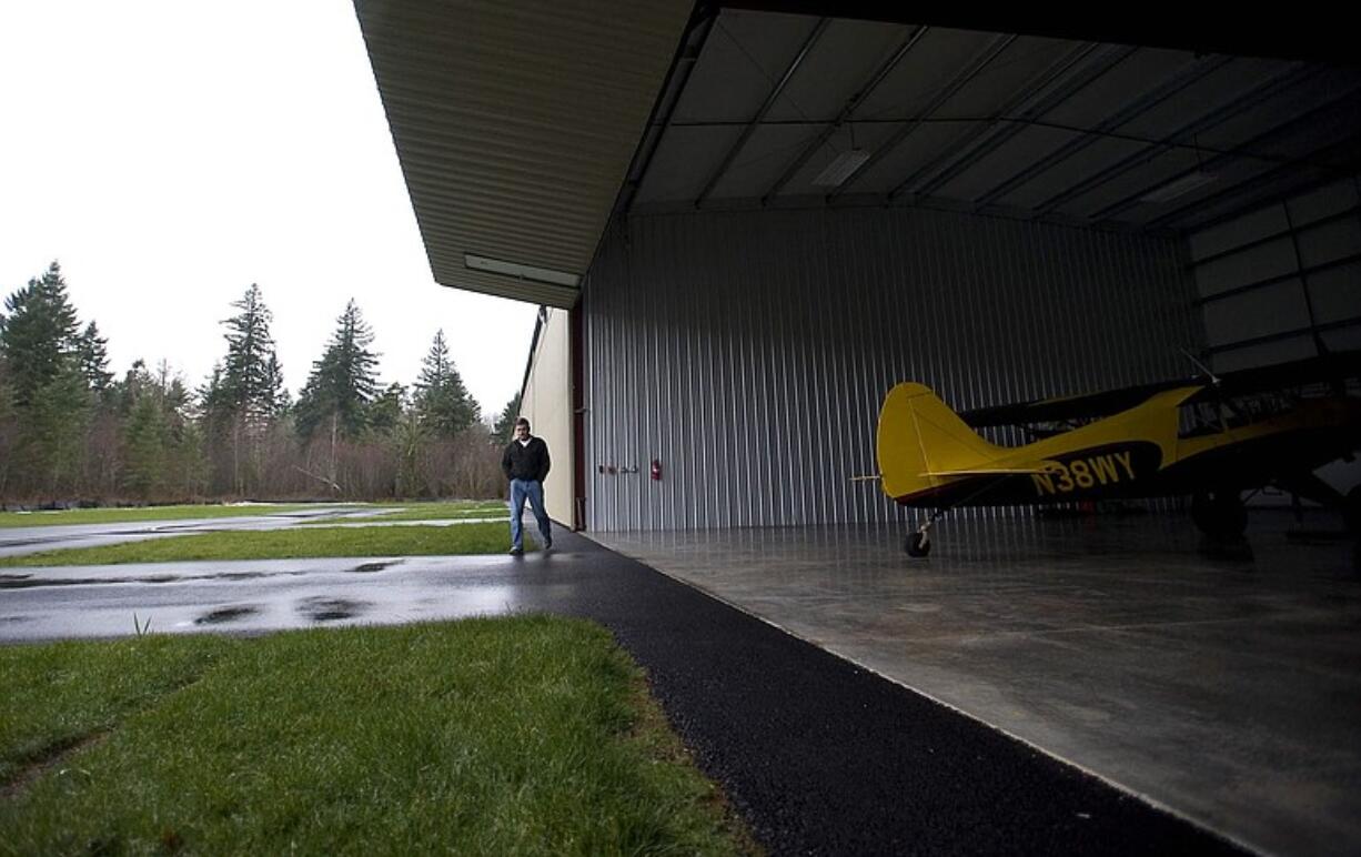 Co-developer Scott Price says his nine-unit hangar structure is the first phase of the three-phase project.