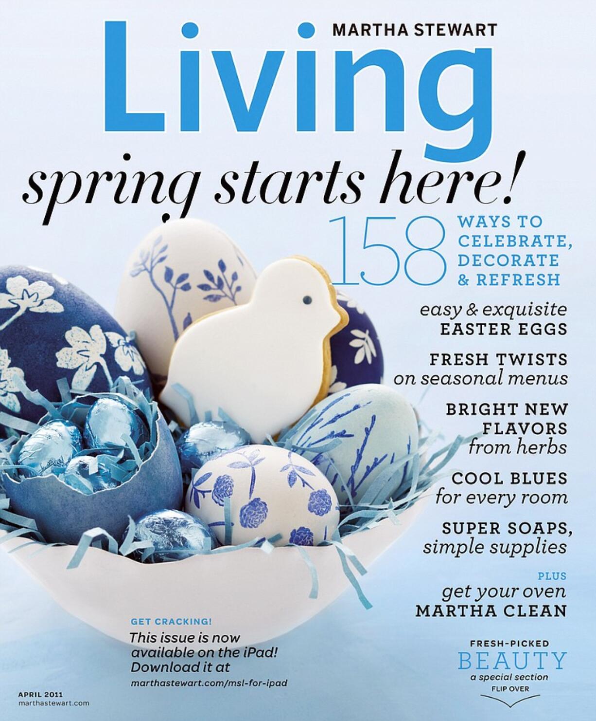 The cover of the April 2011 issue of Martha Stewart Living.