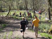 Hundreds of people turned out Saturday at Salmon Creek Regional Park to plant trees as part of StreamTeam's Earth Day celebration.