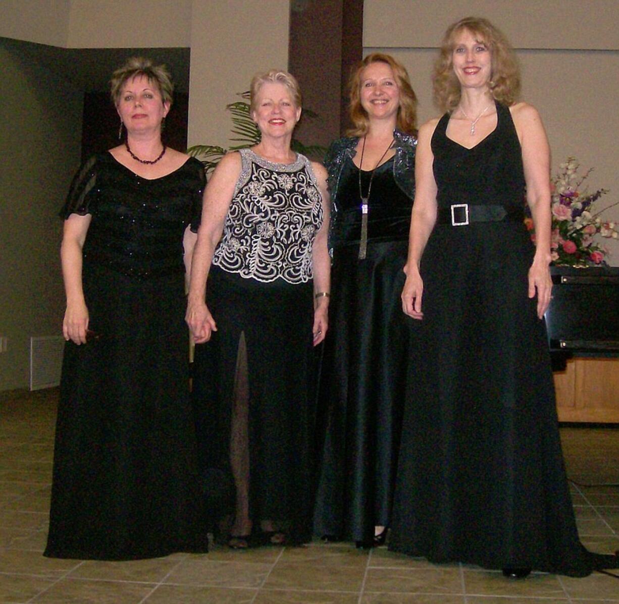 Bagley Downs: Lena Vozheiko-Wheaton, left, Cinda Redman, Tatiana Kolchanova-Parente and Linda Appert performed at a benefit concert for the Free Clinic of Southwest Washington.