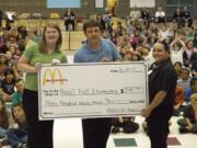 Hazel Dell Elementary School raised $343 during its McTeacher Night at the Hazel Dell McDonald's.