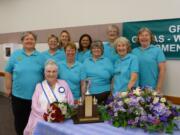 Lila Trammell was crowned 2011 Camas Days queen. Back row from left, Jeanette Jester, Chris Kamps, Caroline Johnson, Monica Gilson and Phyllis Johnson. Front row from left, Tina Bair, Carol Wallace, Alma Ladd and Pat Suggs.