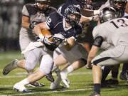 Skyview's Parker Henry runs for a touchdown against Union at Kiggins Bowl, Friday, October 28, 2011.