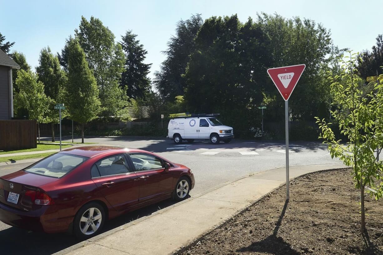 Photos by Ariane Kunze/The Columbian
Residents in the southeast Marrion neighborhood near the intersection of Northeast Fifth Street and Northeast 102nd Avenue are fed up with speeding drivers and increased traffic, saying it is a danger to children who play in the neighborhood.