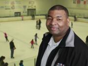 Nathan Webster, executive director of Dream Big Community Center, poses during a Family Fun Night at Mountain View Ice Arena.