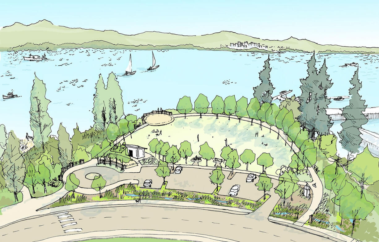 BergerABAM
The Port of Camas-Washougal's proposal to build a 5.73 acre park includes amenities such as restrooms, a picnic shelter, fishing pier, an event plaza and a 0.7 mile waterfront trail.