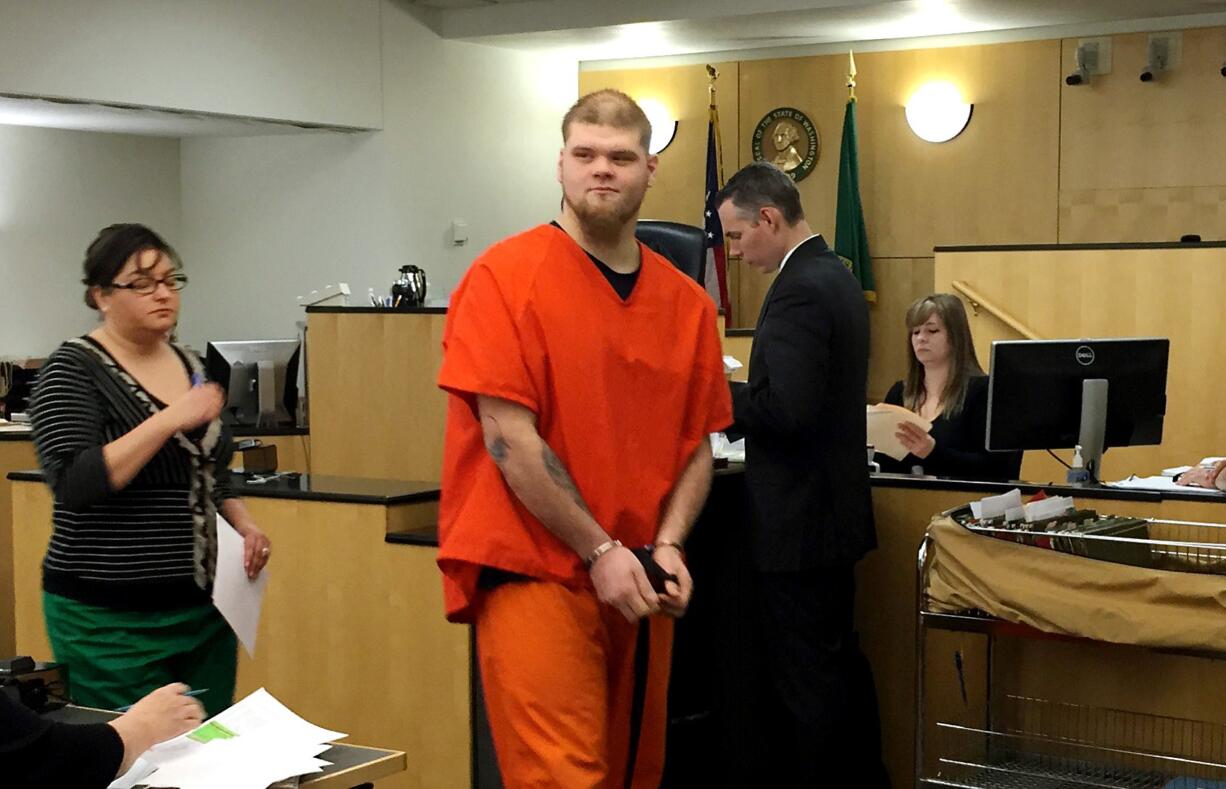 Scott Thomas, 25, appeared in court Monday on suspicion of kidnapping, robbery, theft and assault. Investigators recently identified Thomas as the third suspect in a Dec.