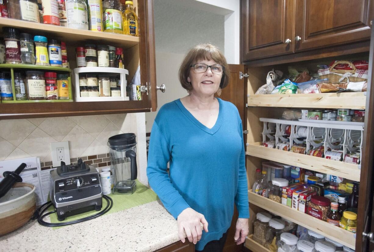 Professional organizing consultant Cathy Sevier shares her carefully appointed kitchen pantry.