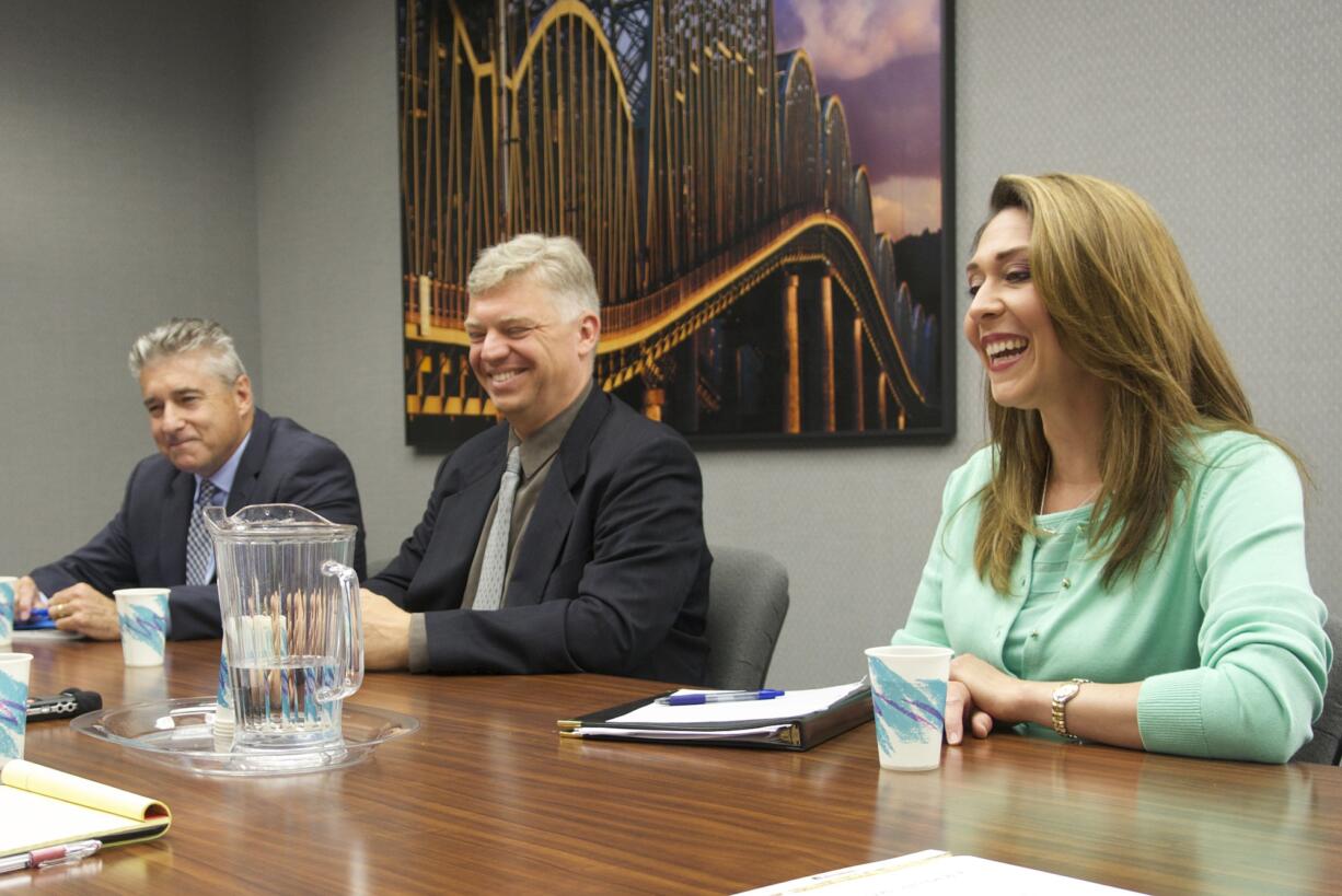 Third Congressional District candidates, from left, Democrat Bob Dingethal, Republican Michael Delavar and U.S. Rep.