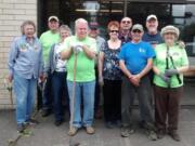 Bagley Downs: Members of the Fort Vancouver Good Sams, from left, Jan Duffy, Dennis Schneider, Hilda Nelson, Don Rodgers, Darrell Nelson, Kathy Deem, Jim Huisman, Dennis Melton, Ivan Crosby and Cheryl Loucks, spent several hours cleaning up debris around the Caples Avenue Post Office.