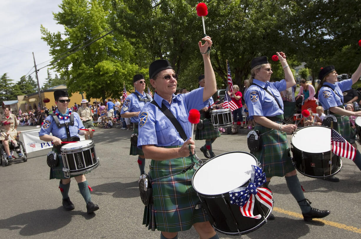 Bagpipe bands are Scottish, but on July 4, also all-American.