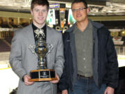 Riley Alferd helped the Penticton Vees win the Britich Columbia Hockey League championship.