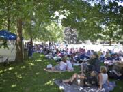 The Original Practice Shakespeare Company performs &quot;Comedie of Errors&quot; at Esther Short Park in 2013.