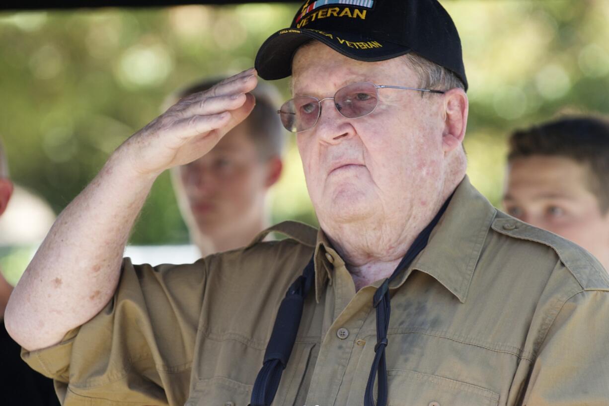 Korean War veteran Jim Moody at Thursday's mural dedication.