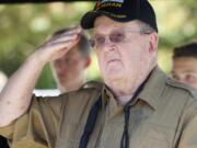 Korean War veteran Jim Moody at Thursday's mural dedication.