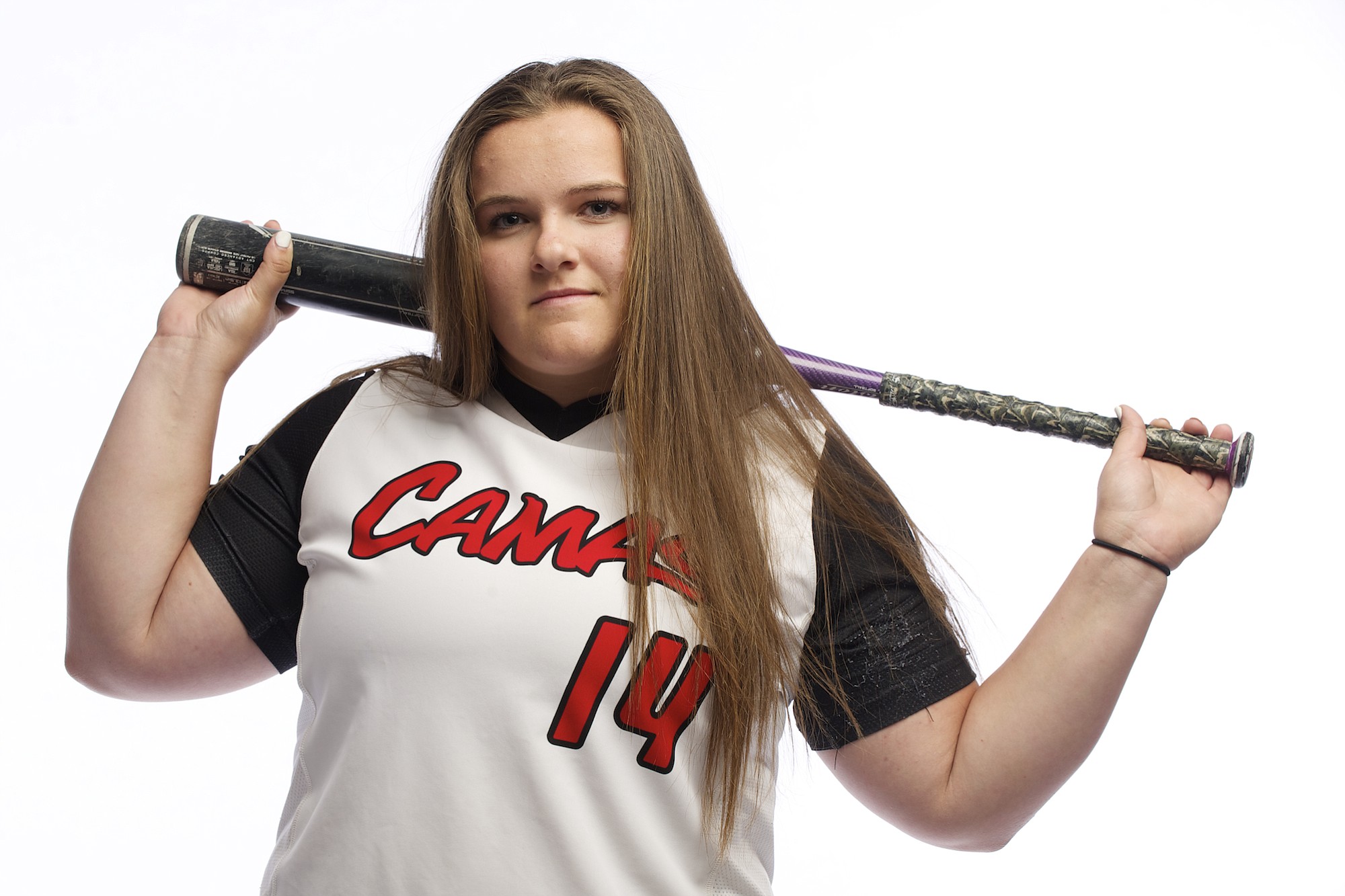 Katie Schroeder of Camas, shown, Wednesday, June 10, 2015, is our All-Region softball player of the year.(Steven Lane/The Columbian)