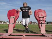 Fort Vancouver High School's Duncan Crawford, pictured before practice Wednesday afternoon, August 26, 2015, at his team's practice field, is looking to make an impact this season.