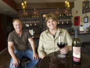 Mar Meyerhoefer and her husband, Richard, operate a tasting room/restaurant and sell imported Spanish wines, plus local wines at their wine shop in Battle Ground Village.