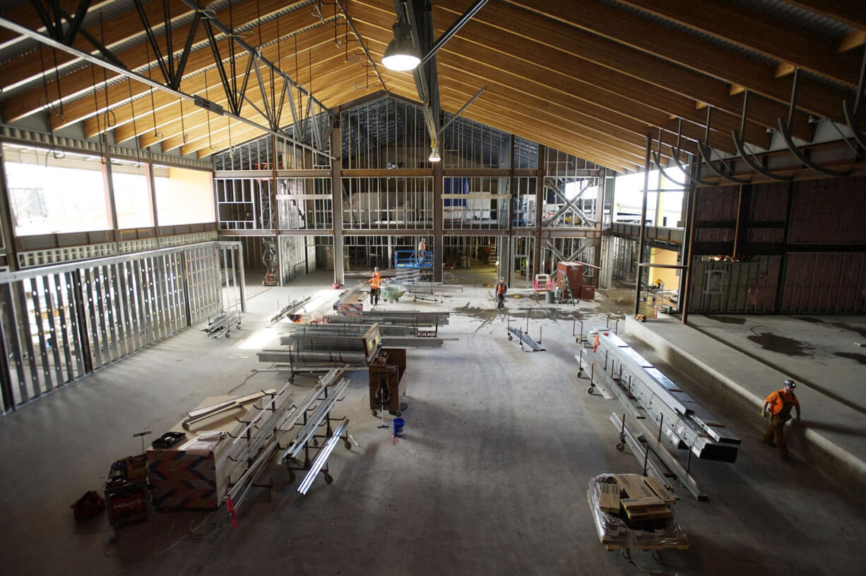 Photos by Steven Lane/The Columbian
The spacious new Woodland High School campus is designed to accommodate several hundred more students than the current campus, which turned 60 years old this year. The school's largest spaces,including the commons, were built to house more than 1,000 students.