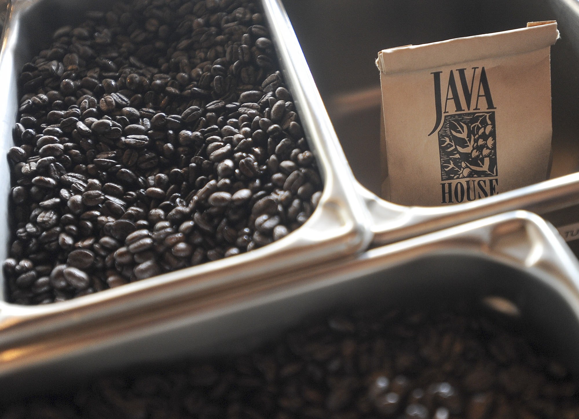 Roasted coffee beans for sale at the Java House in Vancouver (Natalie Behring/The Columbian)