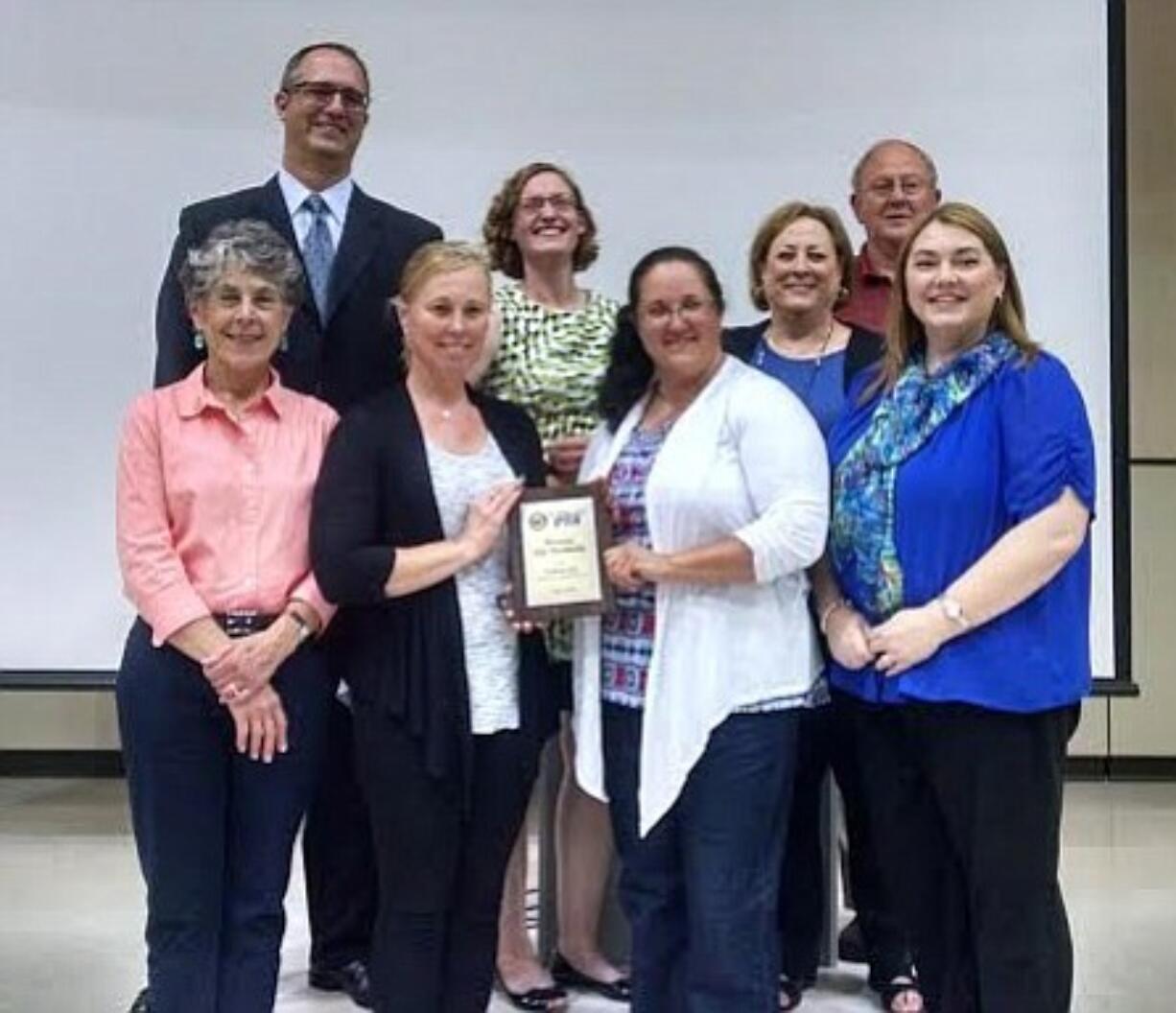 Lake Shore: The Vancouver Council PTA honors volunteers, educators and advocates at a meeting on June 3. Back, from left: Mike Stromme, Heather Lindberg, Christine Streetman and John Streetman.