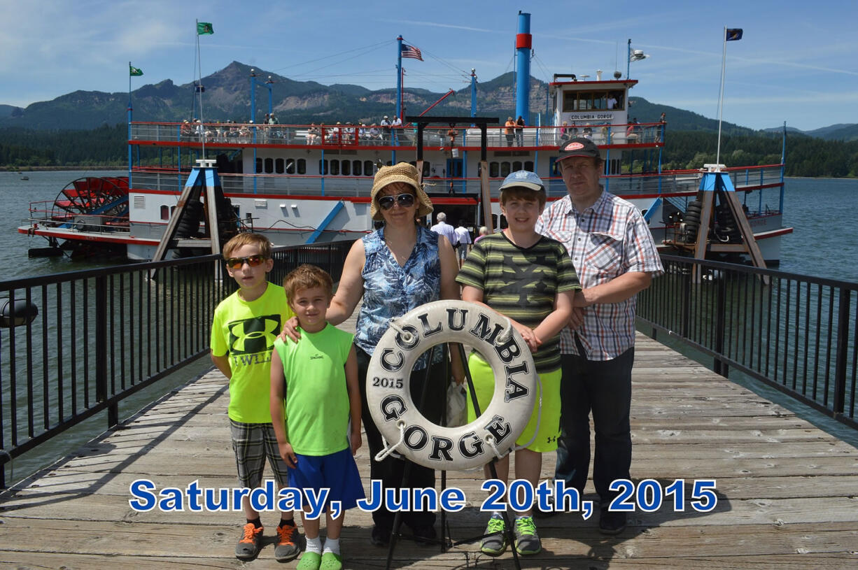 Courtesy of the Goy family
The Goy family is photographed on Saturday before they were involved in a fatal head-on vehicle crash on state Highway 14 in Skamania County.