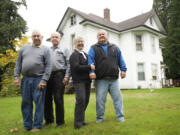 The Johnson family, from left, Dave Johnson, Jerry Johnson, Judy Steigmann, and Darrell Johnson, shown in Yacolt.