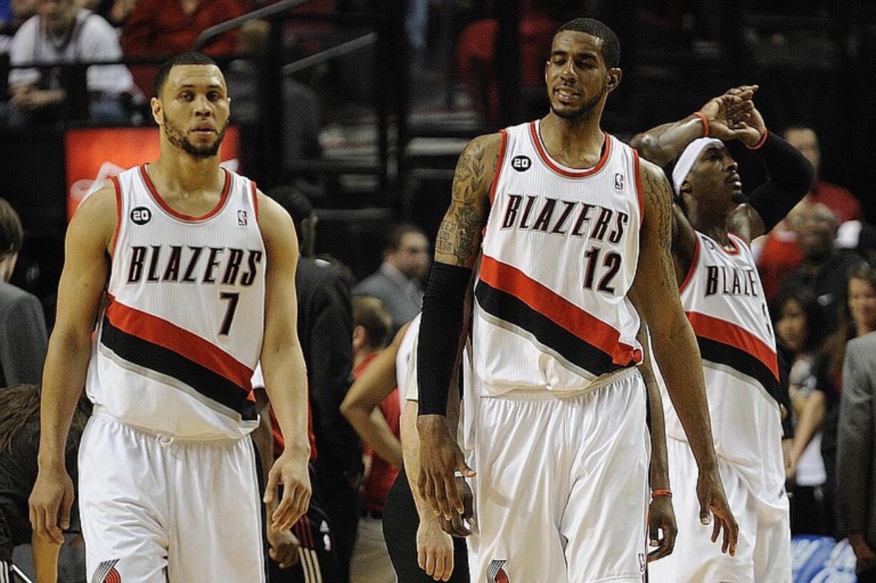 Brandon Roy (7), LaMarcus Aldridge (12), and Gerald Wallace, and the rest of the Portland Trail Blazers will have a longer wait to get back on the Rose Garden Arena floor as all games through November of the 2011-12 NBA season were cancelled on Friday.