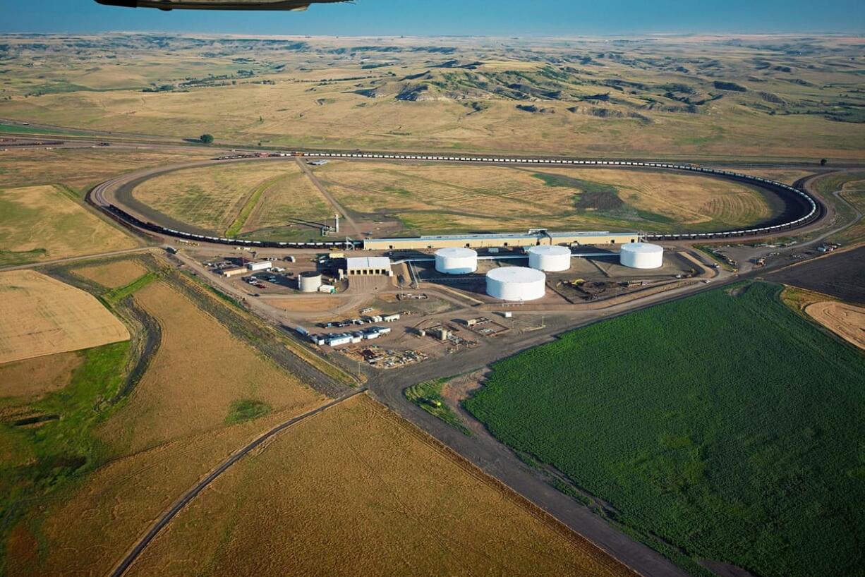 The Savage rail facility in Trenton, N.D., on Aug.