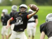 Union wide receiver/defensive back Gabe Mullin worked hard in spring drills to become part of the starting offensive rotation and starter on defense.