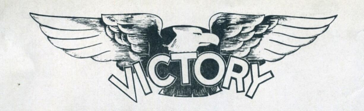 &quot;Victory&quot; graphic in the 1943 &quot;Alki&quot; yearbook.