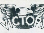 &quot;Victory&quot; graphic in the 1943 &quot;Alki&quot; yearbook.