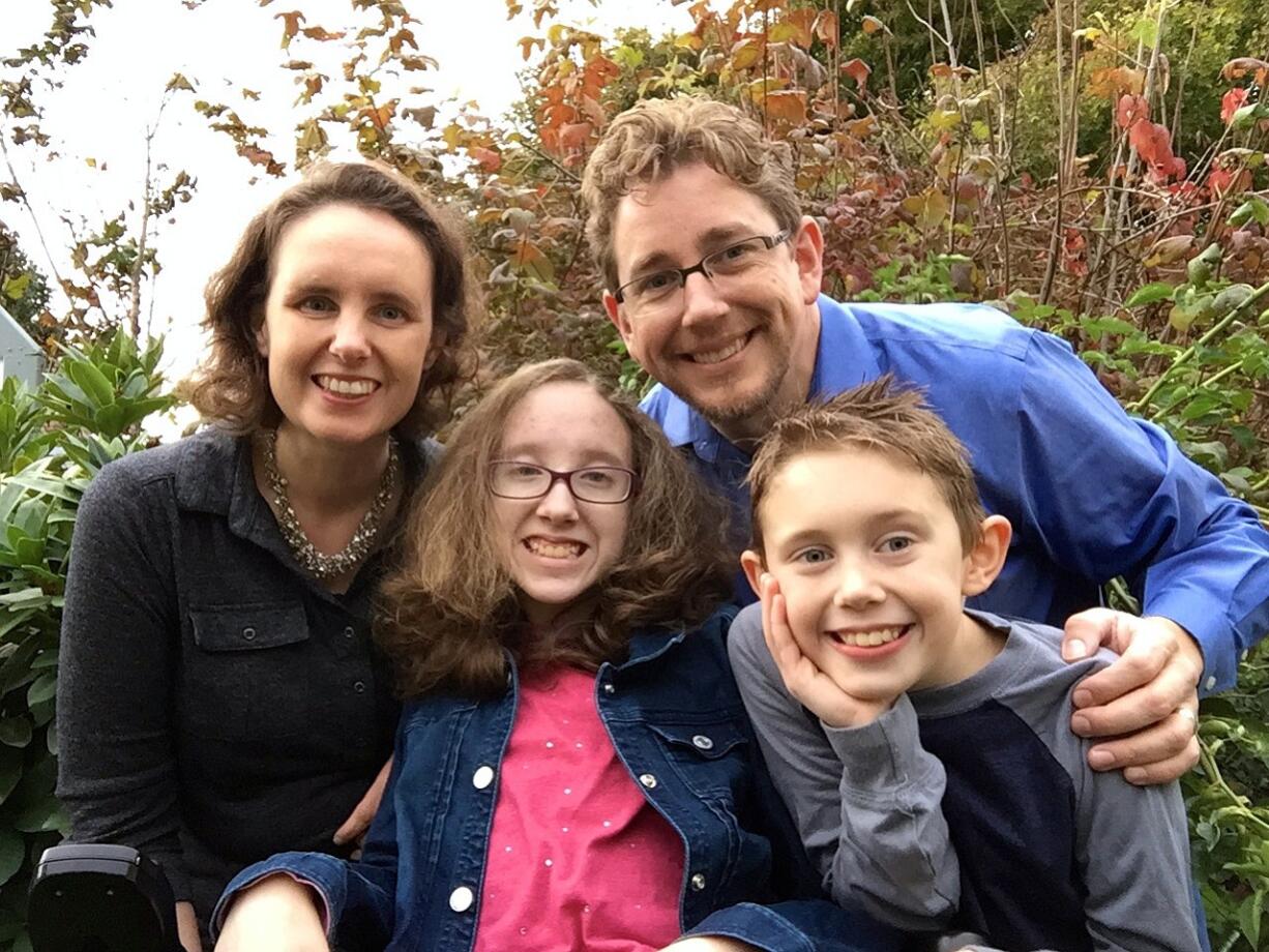 The Benson family, from left: Triann, Emily, Eric and Daniel.