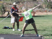 Janice Bradley of Battle Ground set a personal record in the javelin at the Huntsman World Senior Games on Oct. 6.