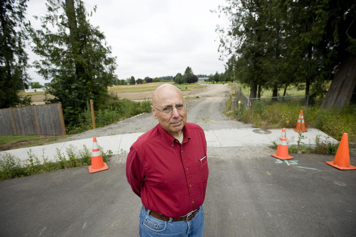 George Vartanian in 2010 at his former home near the Clark County Fairgrounds - where he was concerned about traffic and development.