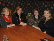 Denice Nolan, from left, Cindy North, Teresa Leininger and Janice Roley gather at Black Angus Steakhouse in Vancouver to celebrate Christmas and family.