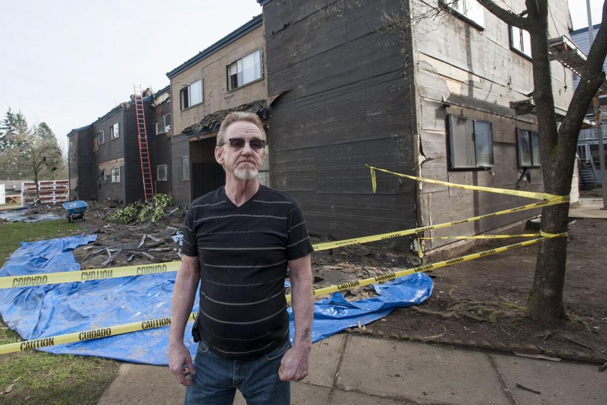 Kelly Britt, 56, is facing an end-of-February deadline to move himself, his wife and their two daughters out of the Courtyard Village Apartments, where renovations are now underway.