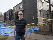 Kelly Britt, 56, is facing an end-of-February deadline to move himself, his wife and their two daughters out of the Courtyard Village Apartments, where renovations are now underway.